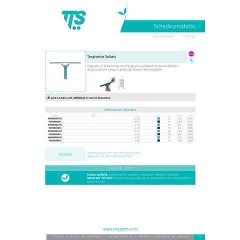 Tergivetro snodato TTS Solaris in nylon 25 cm 00008000YL